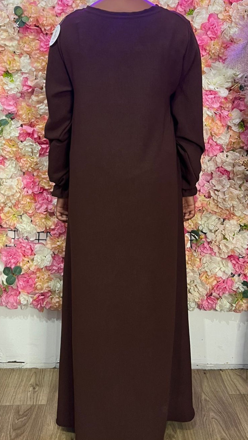 Abaya manche tulipe petite taille