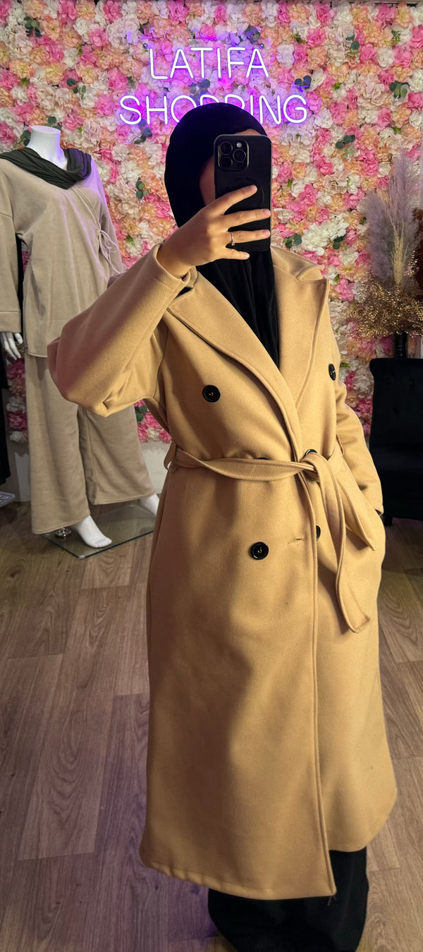 Trench avec bouton + ceinture