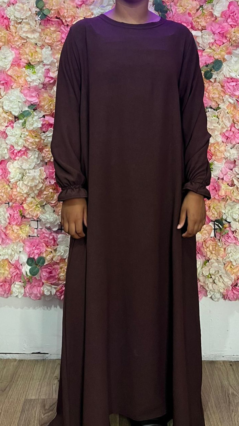 Abaya manche tulipe petite taille