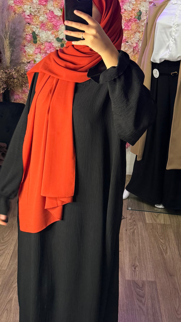 Abaya en jazz manche tulipe