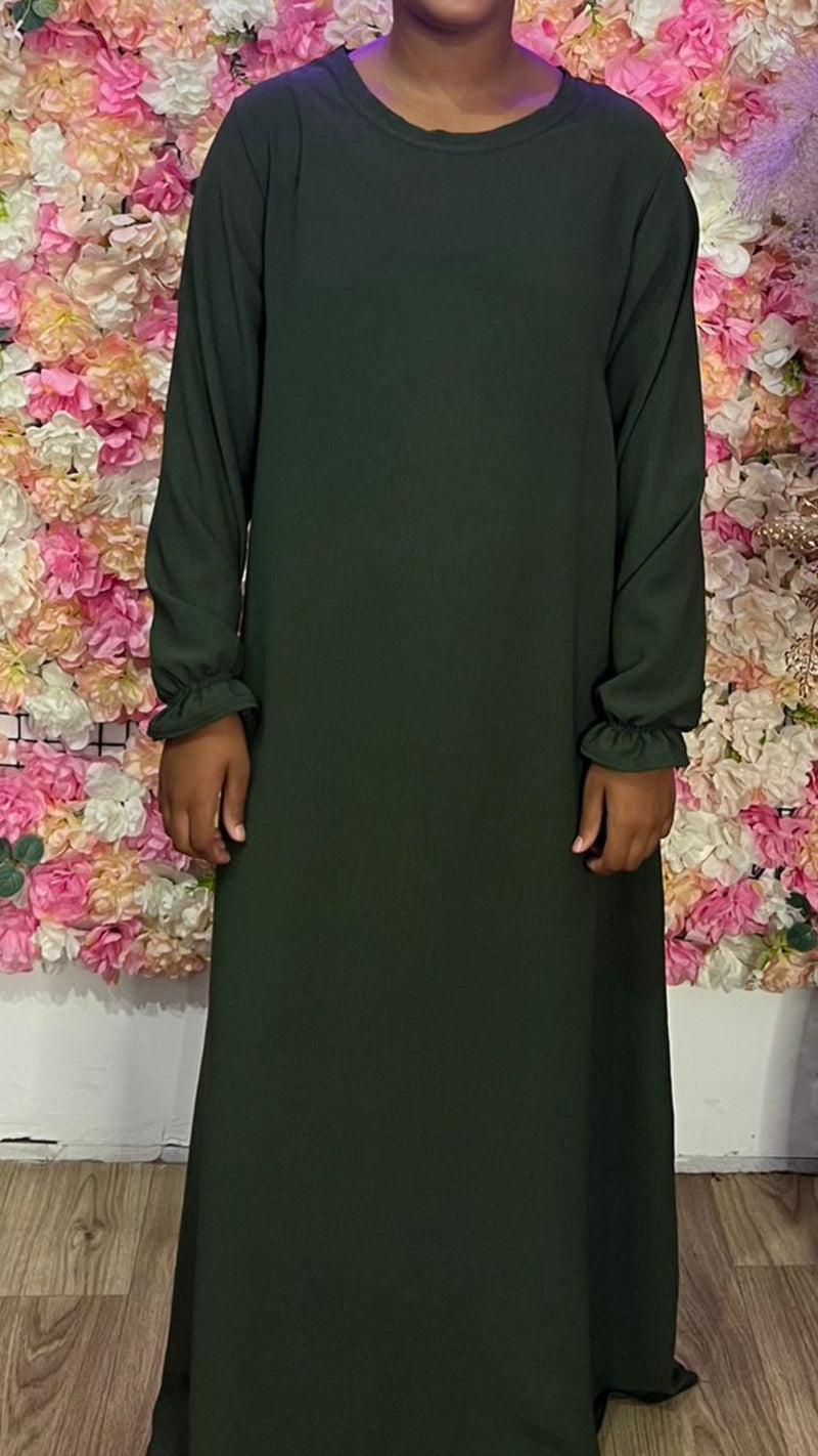 Abaya manche tulipe petite taille