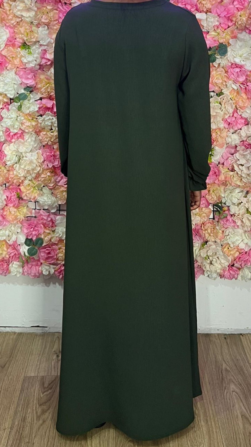 Abaya manche tulipe petite taille