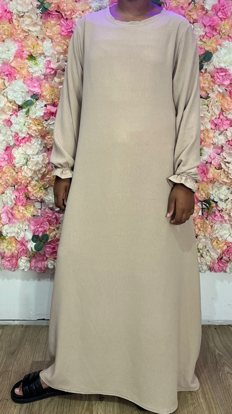 Abaya manche tulipe petite taille