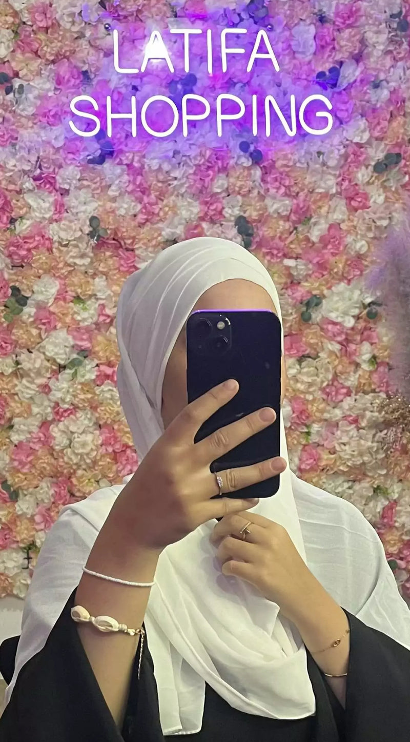 Hijab Mousseline à enfiler 3 plis