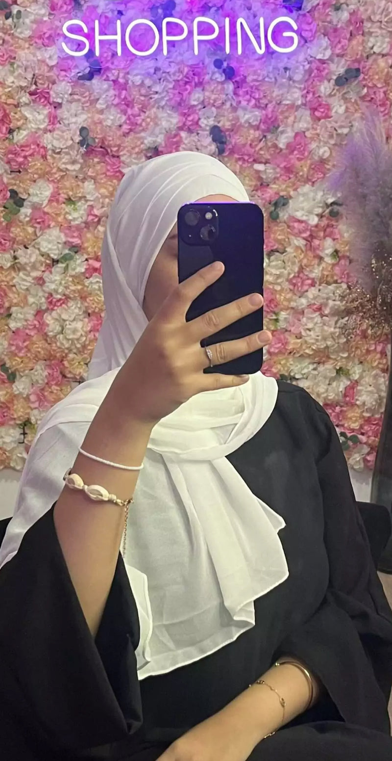 Hijab Mousseline à enfiler 3 plis