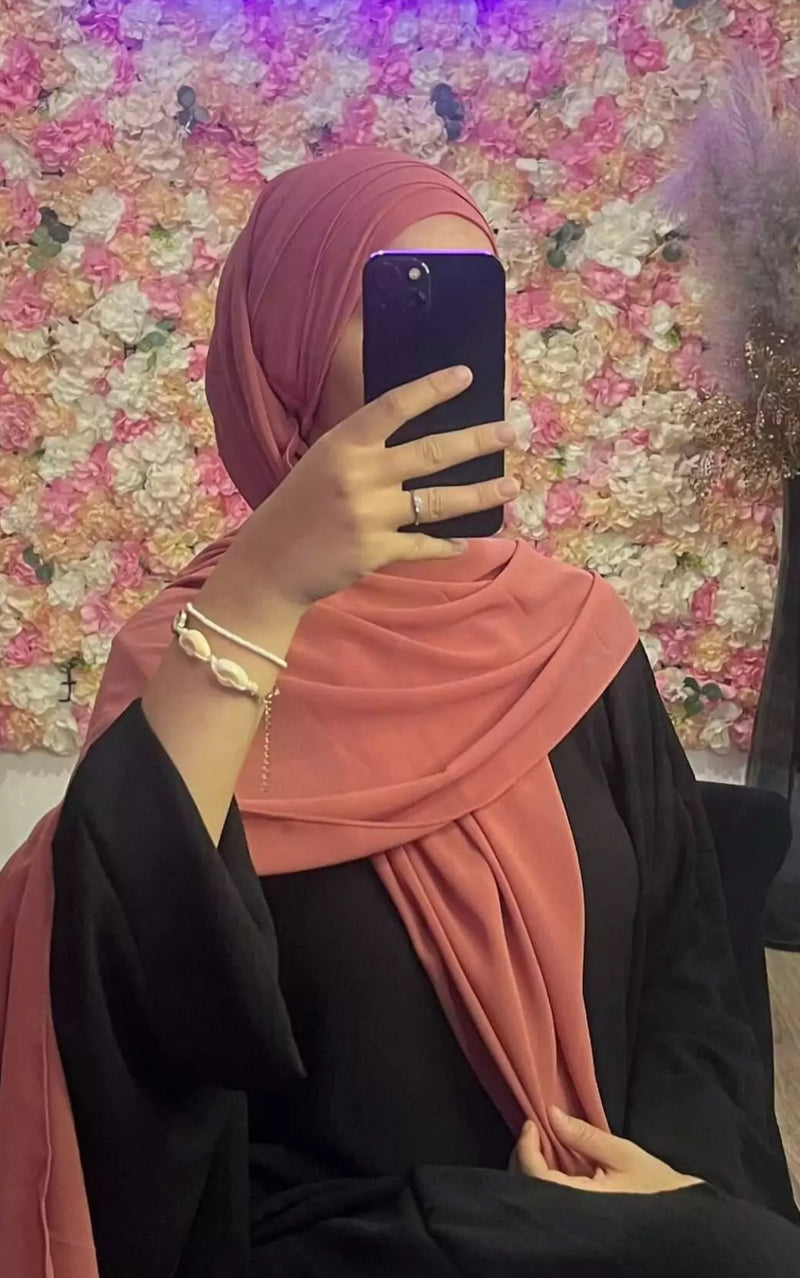 Hijab Mousseline à enfiler 3 plis