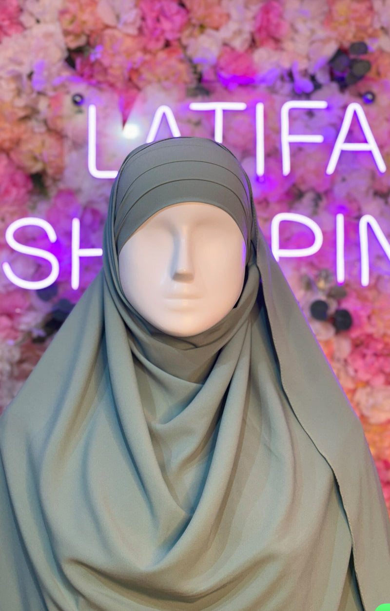 Hijab Mousseline à enfiler 3 plis